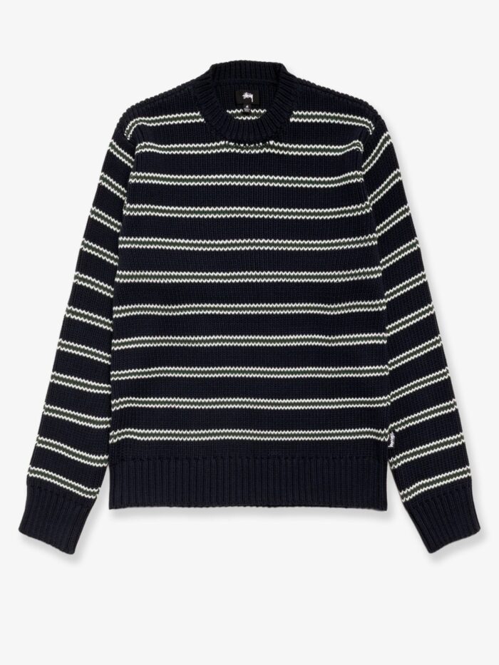 STUSSY Stripe Crew Cotton Blend Sweater