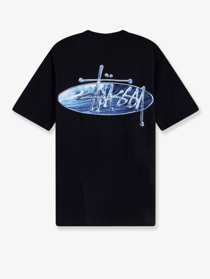STUSSY Wave Oval Cotton T-shirt
