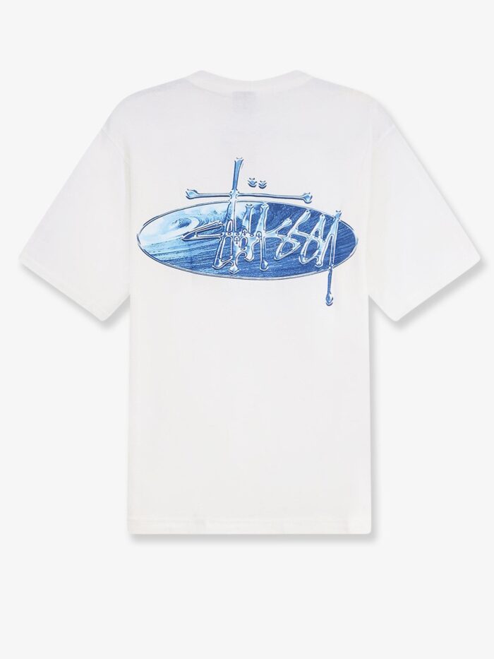 STUSSY Wave Oval Cotton T-shirt