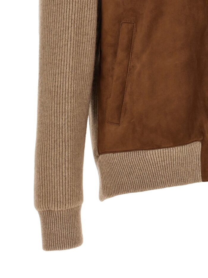Brunello Cucinelli Suede And Cashmere Bomber Jacket