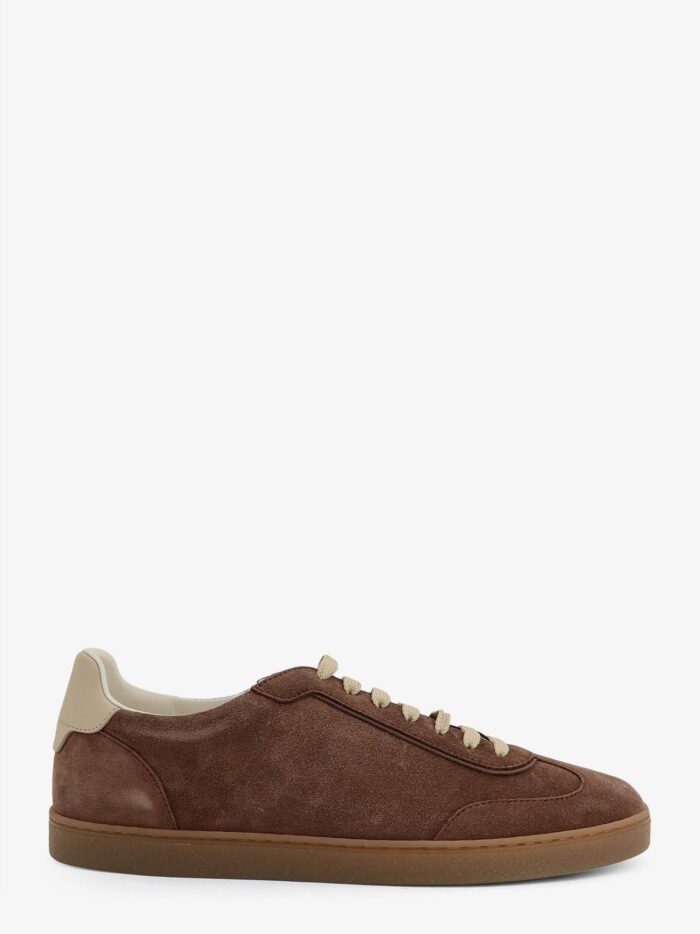 brunello cucinelli suede and leather sneakers Brunello Cucinelli Suede And Leather Sneakers