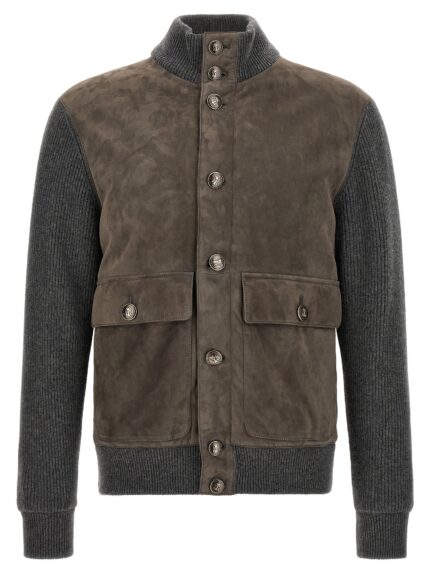 Brunello Cucinelli Suede And Wool Jacket