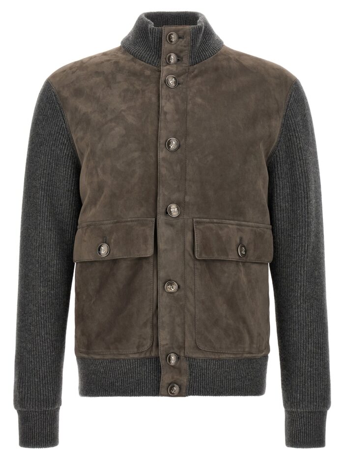 Brunello Cucinelli Suede And Wool Jacket