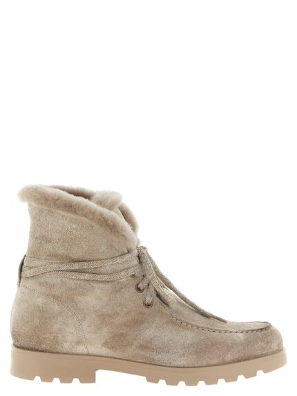 SANTONI Suede Ankle Boots