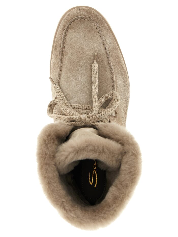 SANTONI Suede Ankle Boots