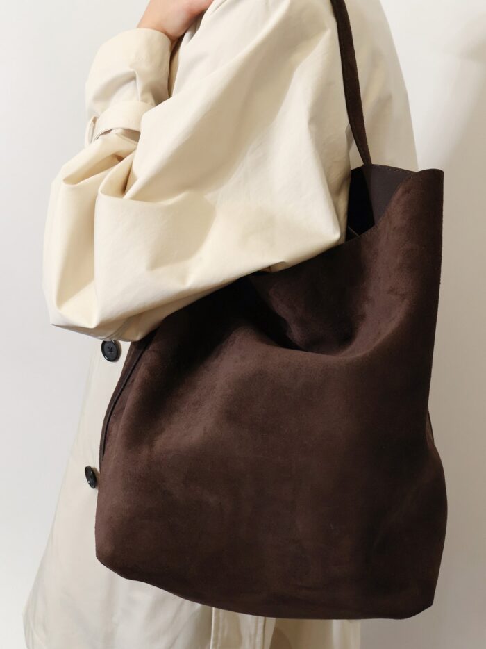 Toteme Suede Belted Tote Shoulder Bag