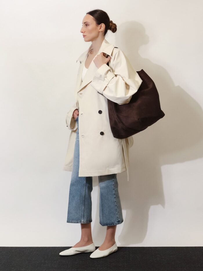 Toteme Suede Belted Tote Shoulder Bag