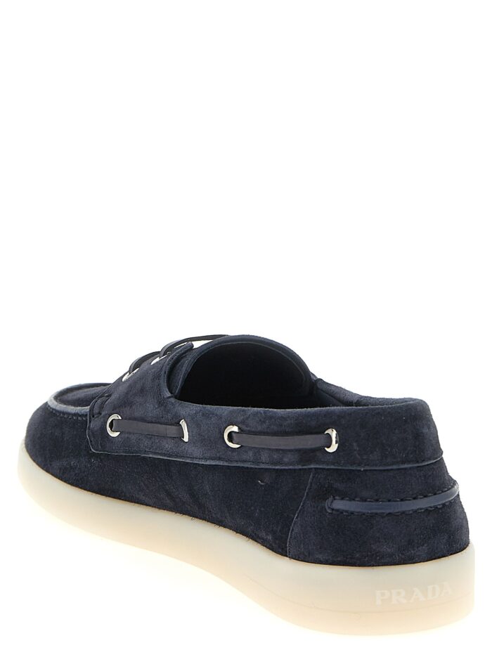 PRADA Suede Boat Shoe