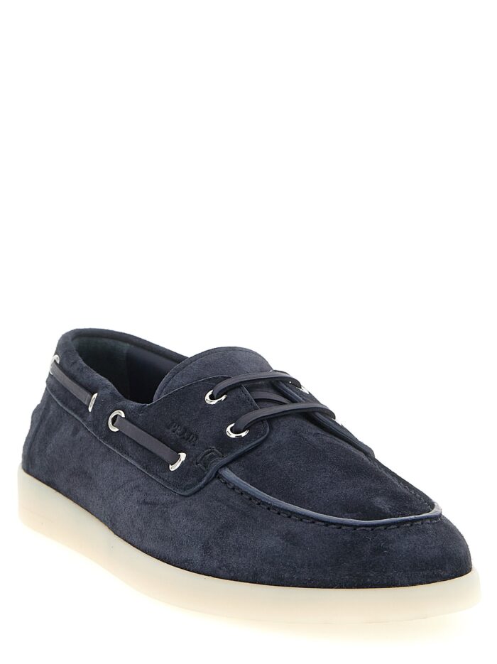 PRADA Suede Boat Shoe