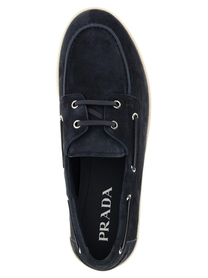 PRADA Suede Boat Shoe