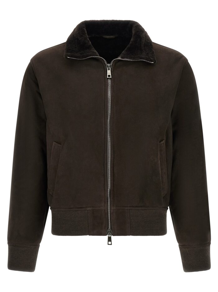 giorgio brato suede bomber jacket GIORGIO BRATO Suede Bomber Jacket