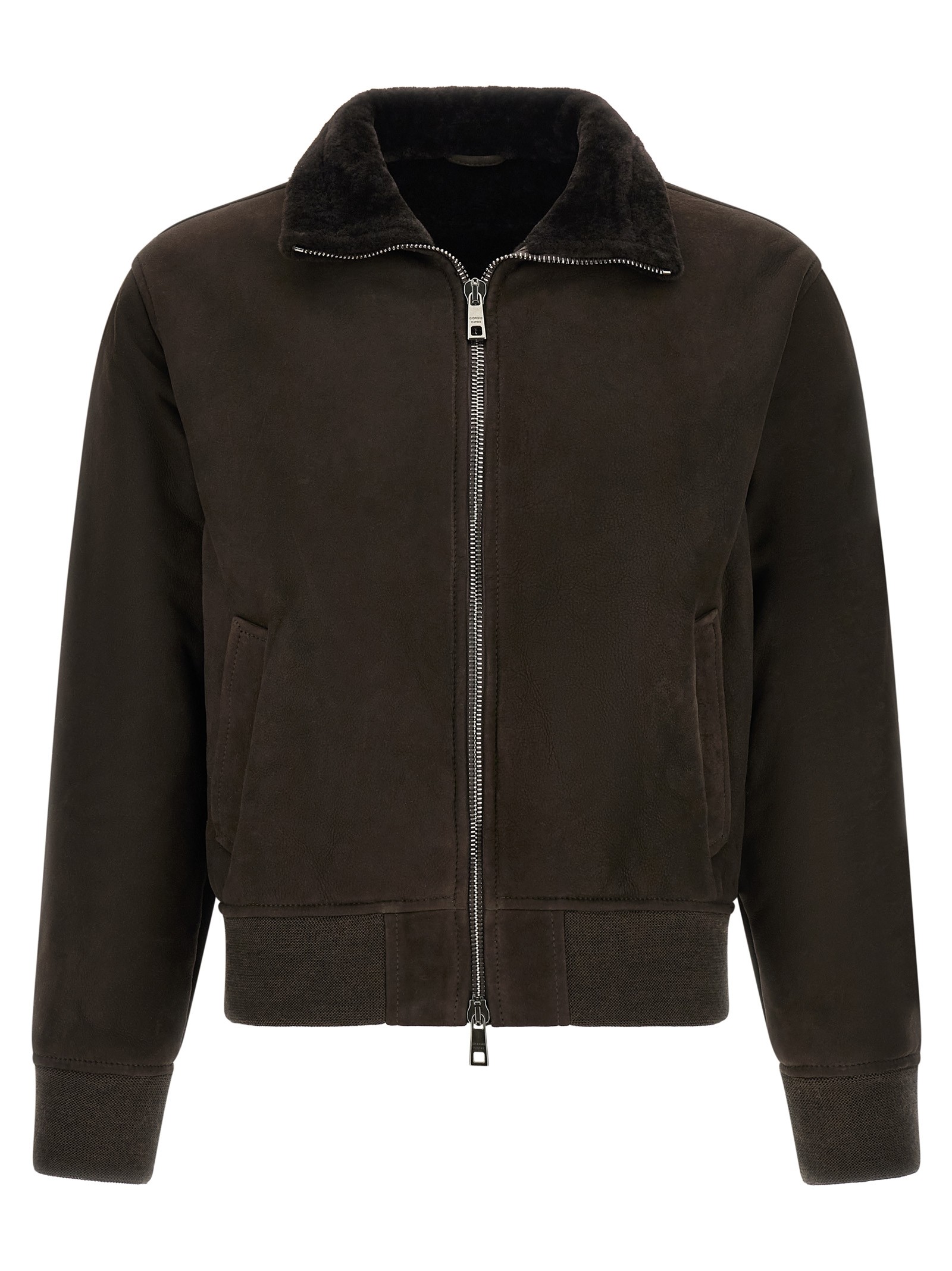GIORGIO BRATO Suede Bomber Jacket