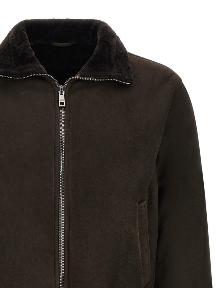 GIORGIO BRATO Suede Bomber Jacket