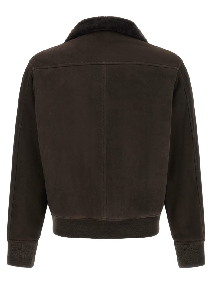 GIORGIO BRATO Suede Bomber Jacket