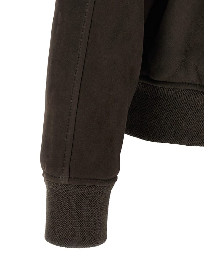 GIORGIO BRATO Suede Bomber Jacket