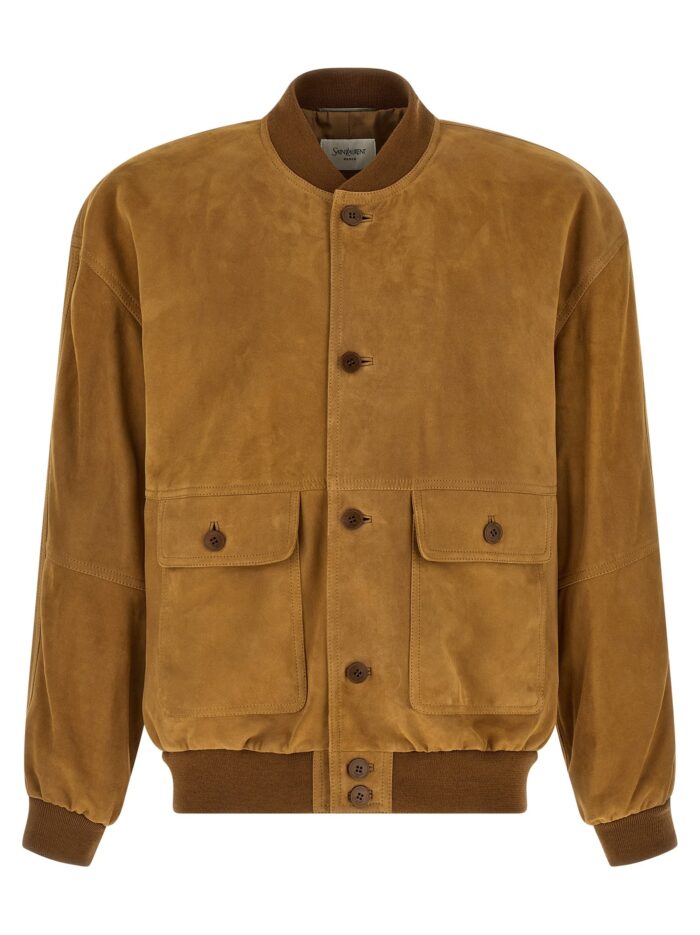 saint laurent suede bomber jacket Saint Laurent Suede Bomber Jacket