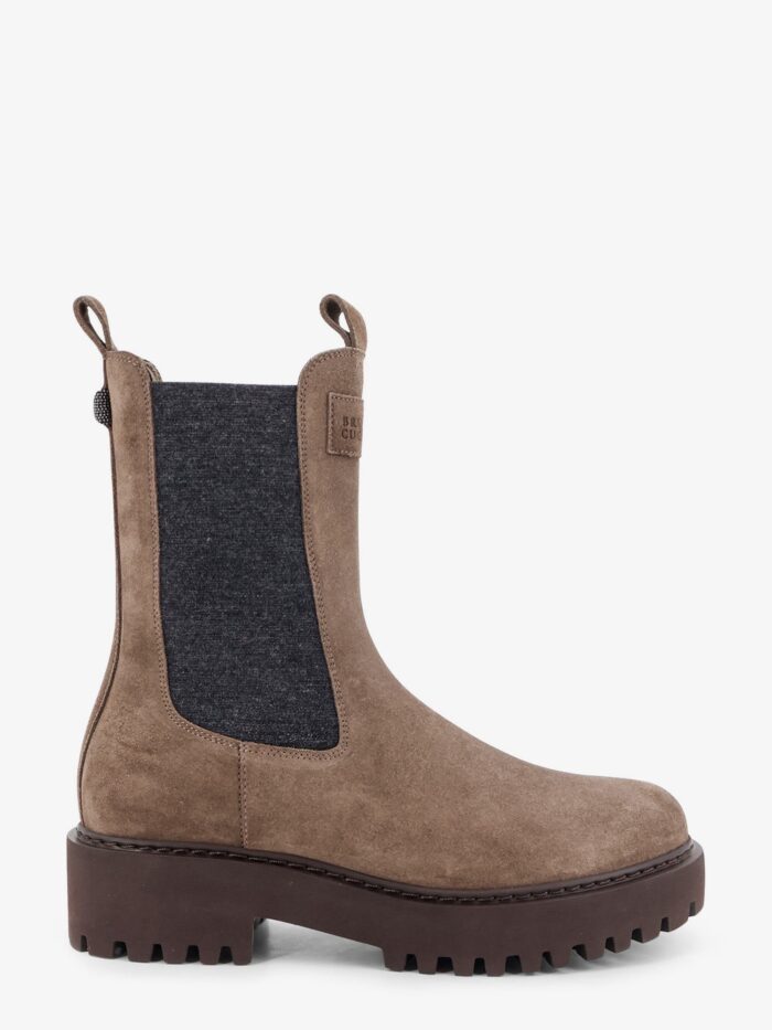 brunello cucinelli suede boots with precious loop detail Brunello Cucinelli Suede Boots With Precious Loop Detail