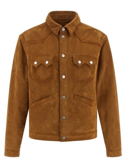 Dsquared2 'Suede Boxy Shirt' Jacket