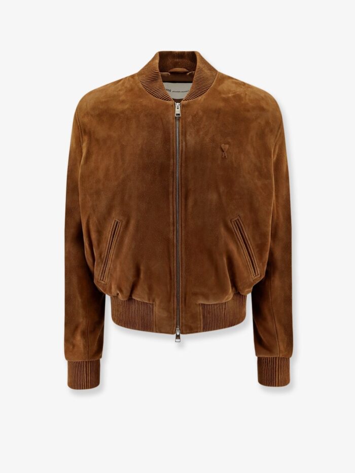 ami paris suede goatskin jacket AMI PARIS Suede Goatskin Jacket