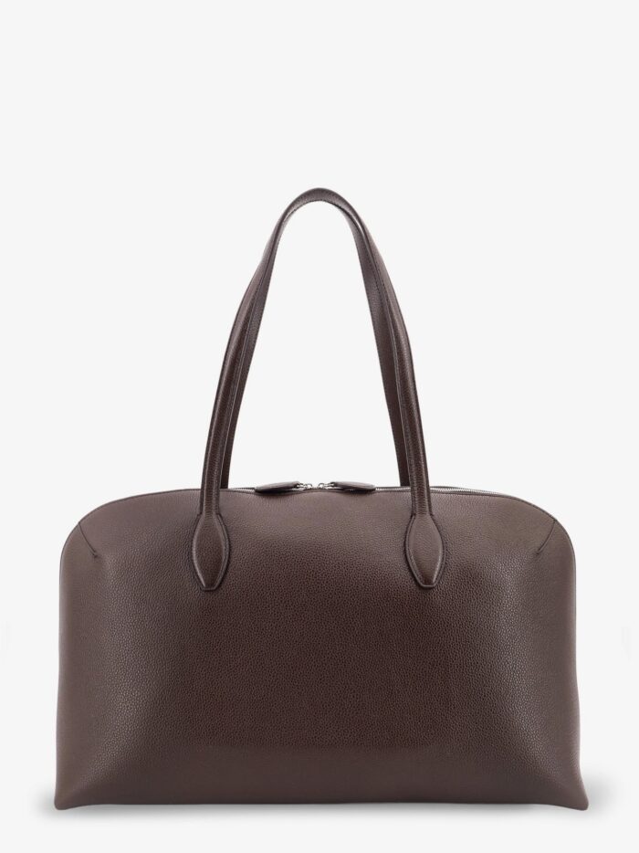 Toteme Leather Handbag With Engraved Logo On The Front