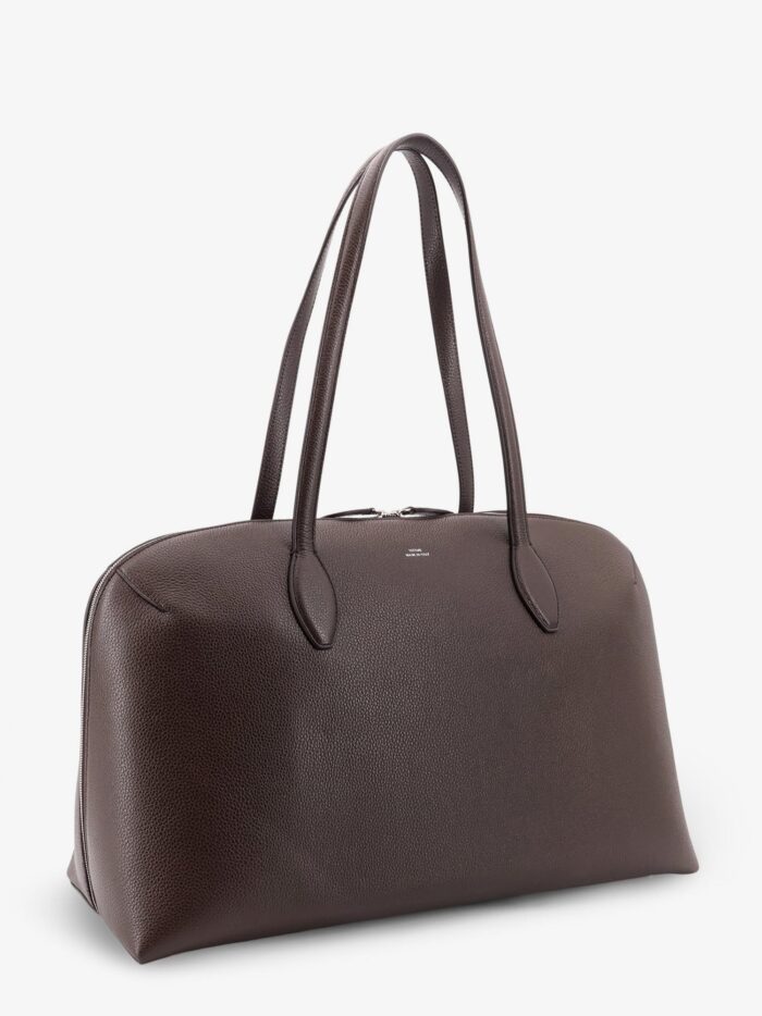 Toteme Leather Handbag With Engraved Logo On The Front