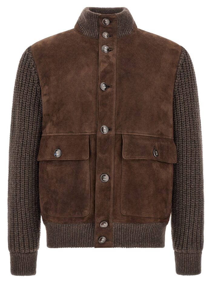 brunello cucinelli suede insert jacket Brunello Cucinelli Suede Insert Jacket