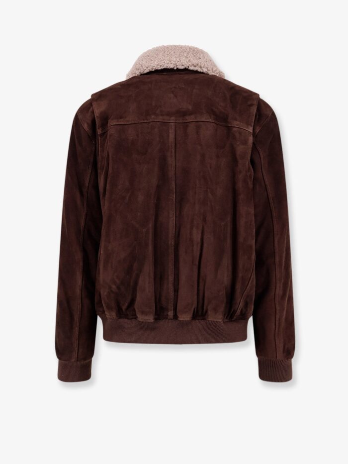 ARMA Suede Jacket With Fur Collar
