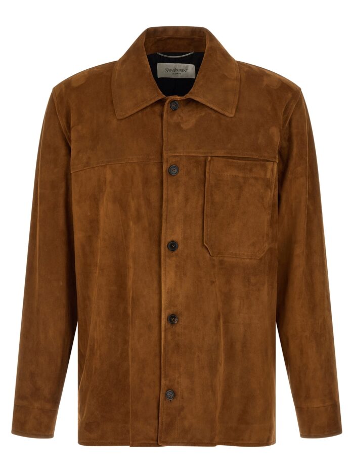 saint laurent suede overshirt Saint Laurent Suede Overshirt