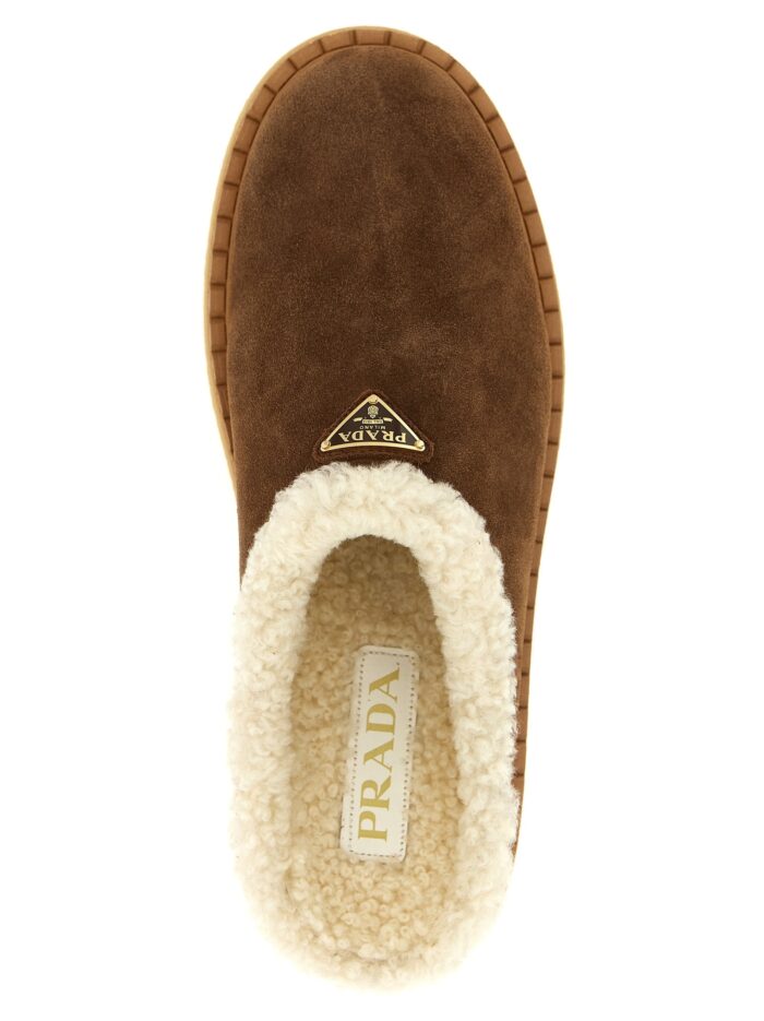 PRADA Suede Sabots