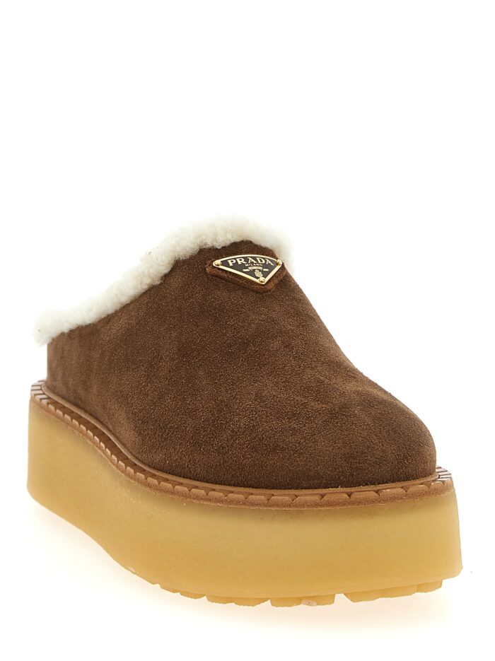 PRADA Suede Sabots