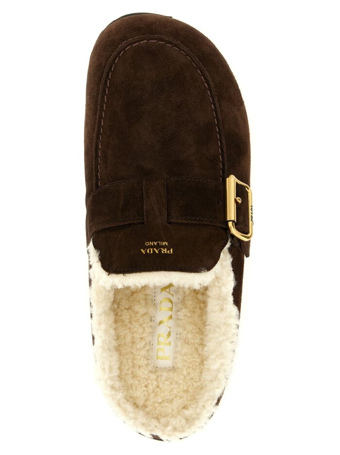 PRADA Suede Sabots