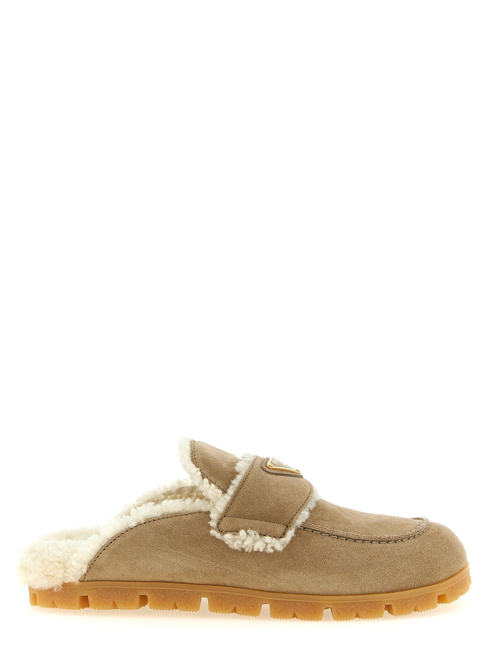 PRADA Suede Sabots