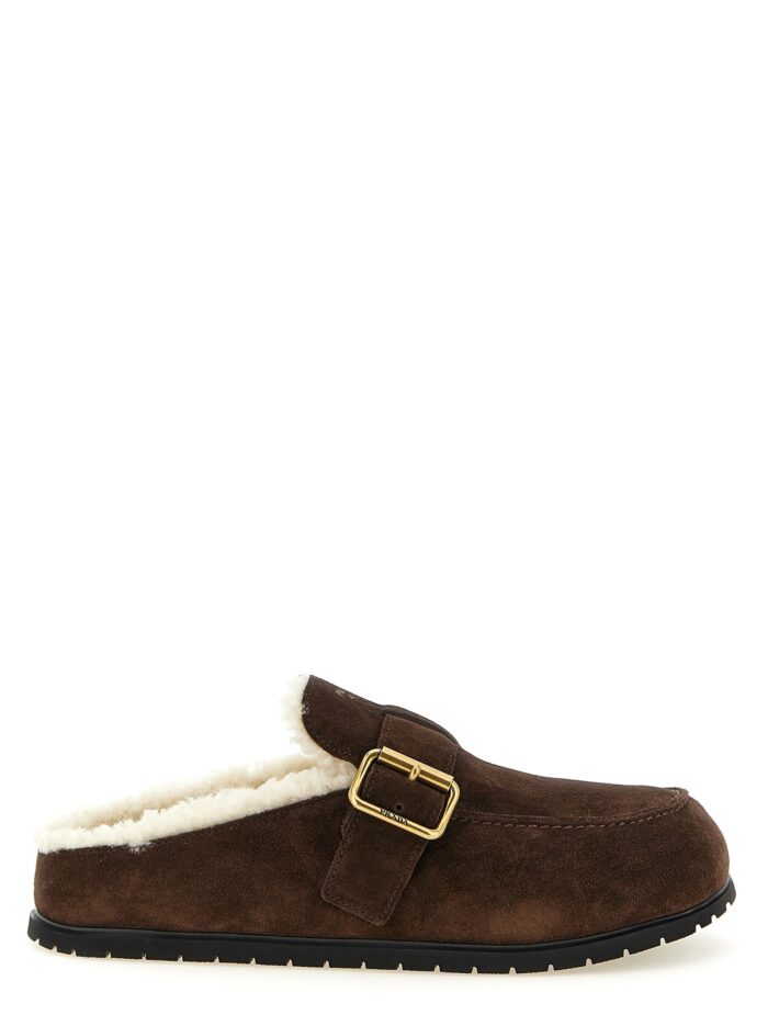 PRADA Suede Sabots