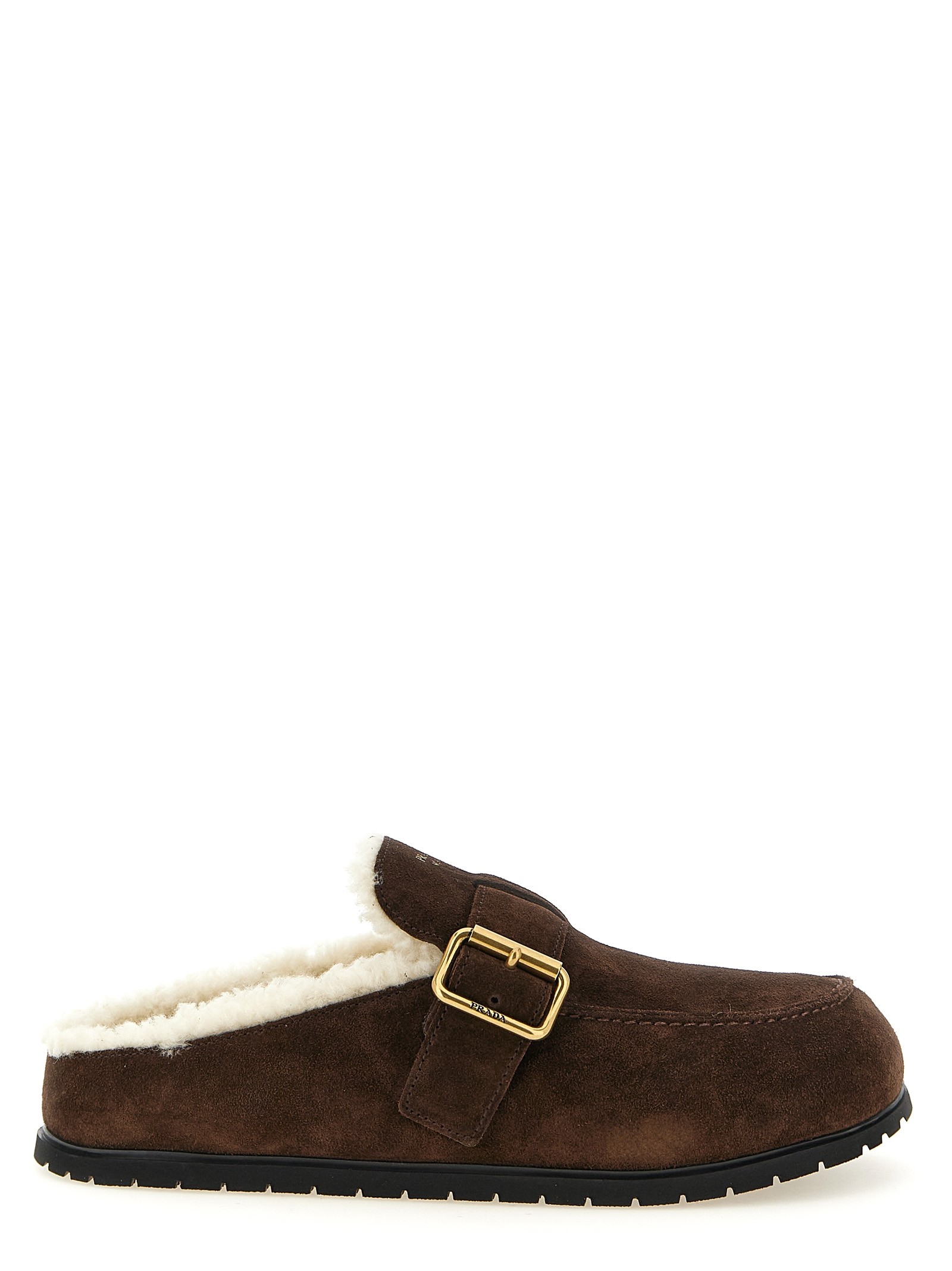 PRADA Suede Sabots