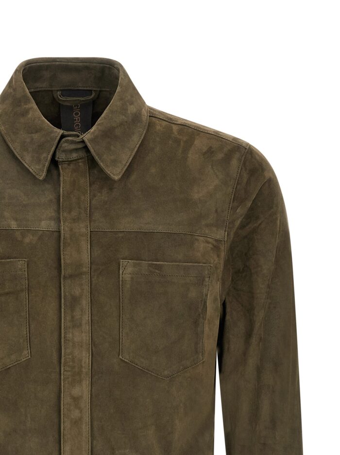 GIORGIO BRATO Suede Shirt Gloves