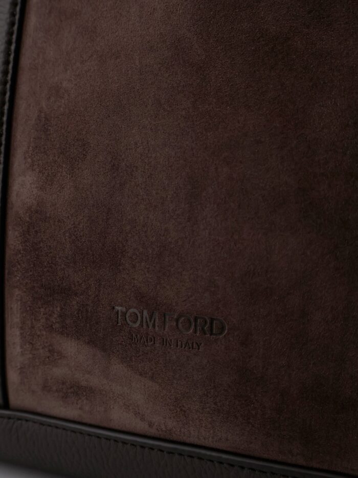 Tom Ford Suede Shopping Bag With Logo Engraved On The Bottom