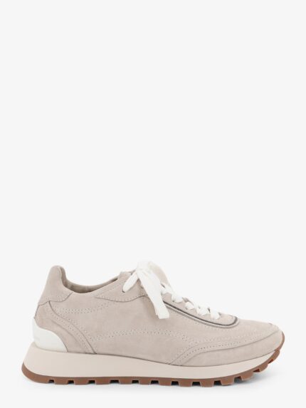Brunello Cucinelli Suede Sneakers With Monili Embellishment