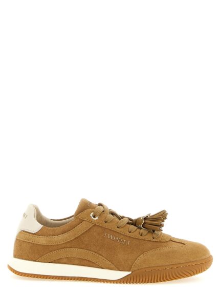 TWIN SET Suede Sneakers With Tassels