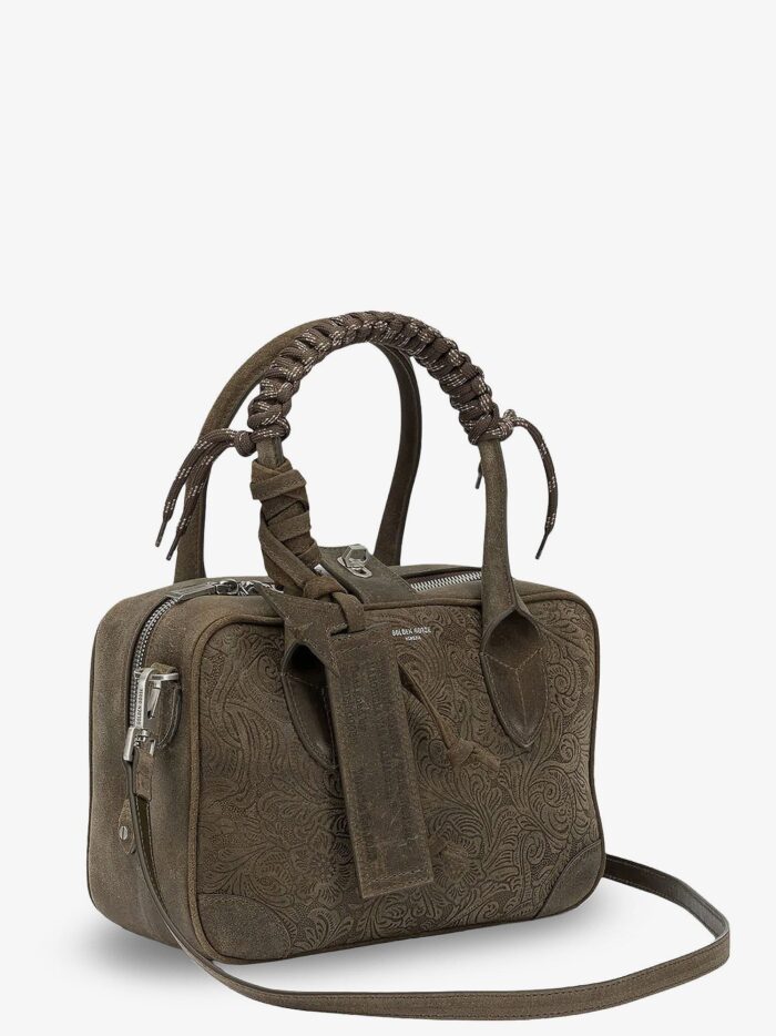 Golden Goose Deluxe Brand Suede Vita Bag Crossbody Bag With Floral Motif