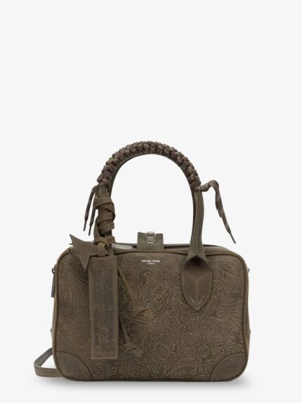 Golden Goose Deluxe Brand Suede Vita Bag Crossbody Bag With Floral Motif