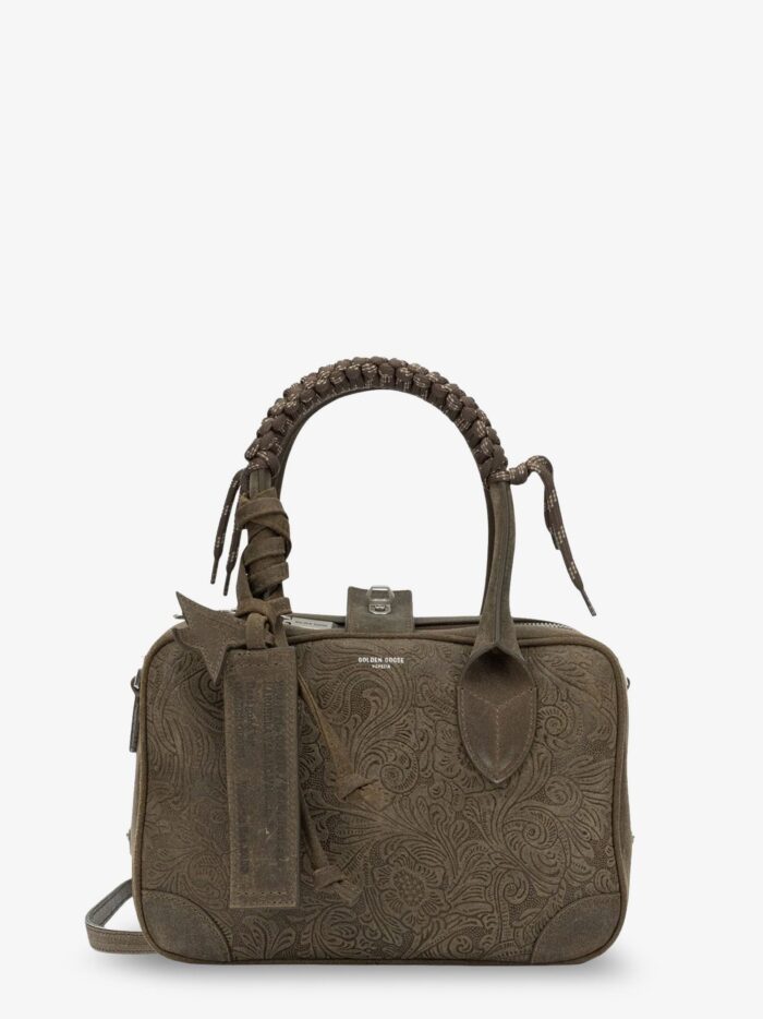 Golden Goose Deluxe Brand Suede Vita Bag Crossbody Bag With Floral Motif