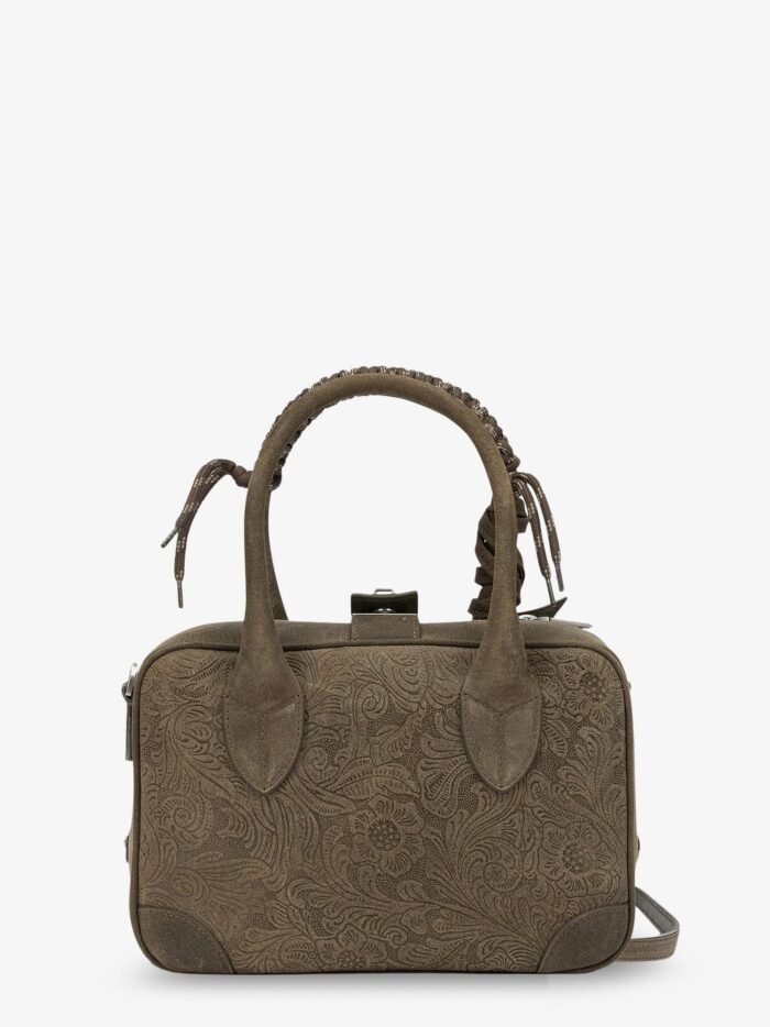 Golden Goose Deluxe Brand Suede Vita Bag Crossbody Bag With Floral Motif