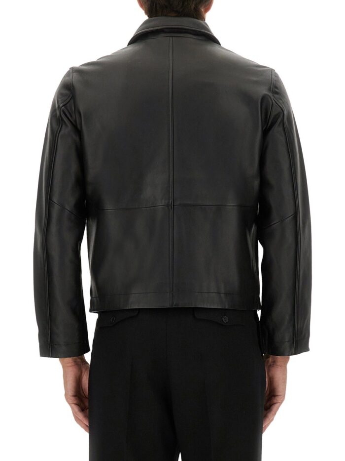 SUNFLOWER SHORT LEATHER JACKET
