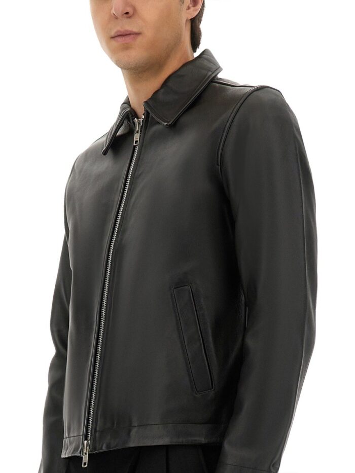 SUNFLOWER SHORT LEATHER JACKET