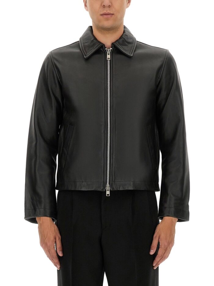 SUNFLOWER SHORT LEATHER JACKET