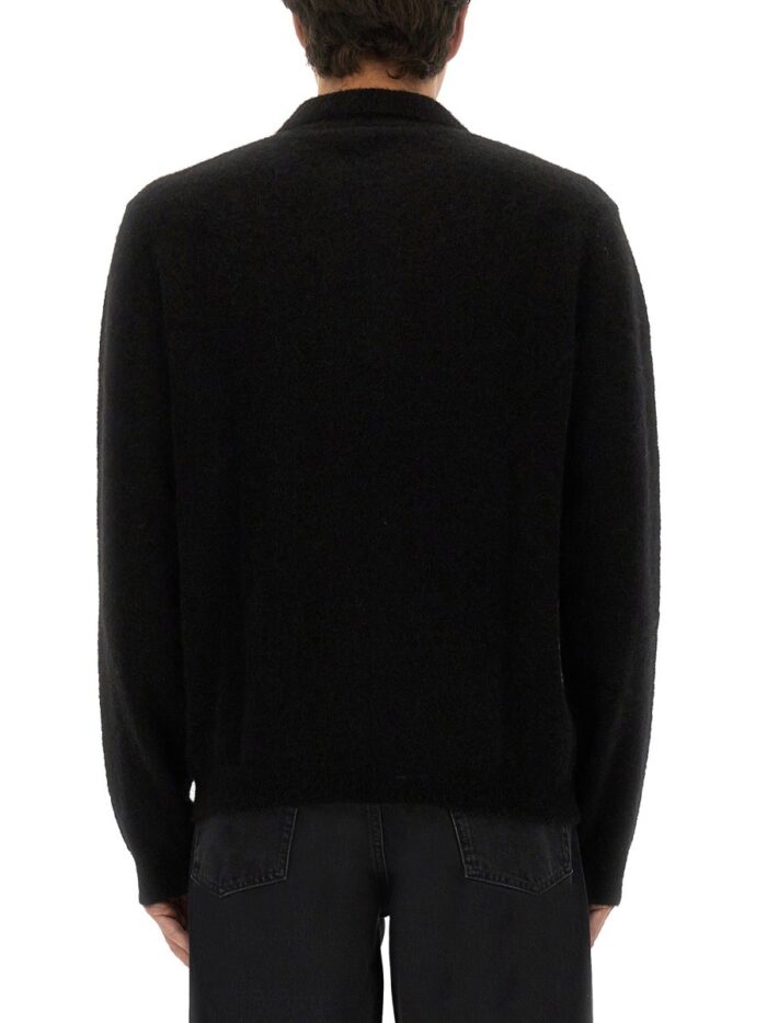 SUNFLOWER WOOL SWEATER WITH POLO COLLAR