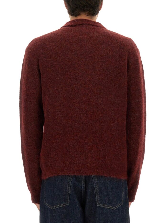 SUNFLOWER WOOL SWEATER WITH POLO COLLAR