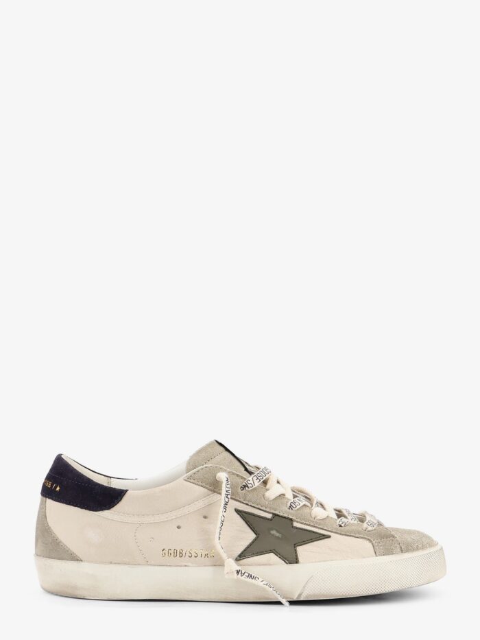 golden goose deluxe brand super star leather and suede sneakers with iconic side logo Golden Goose Deluxe Brand Super-star Leather And Suede Sneakers With Iconic Side Logo