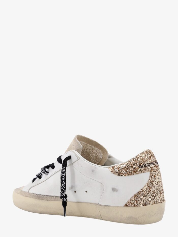 Golden Goose Deluxe Brand Super-Star Leather Sneakers With Iconic Glitter Logo On The Side