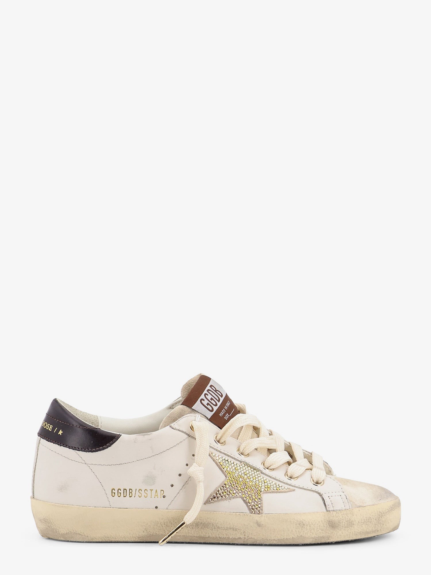 Golden Goose Deluxe Brand Super-star Leather Sneakers With Iconic Side Logo